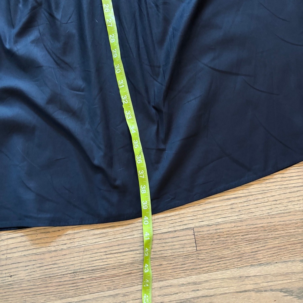 Reformation Lucy Skirt NWT Black Organic Cotton Maxi A-Line Size 6 1312418BLK006 - Picture 3 of 8